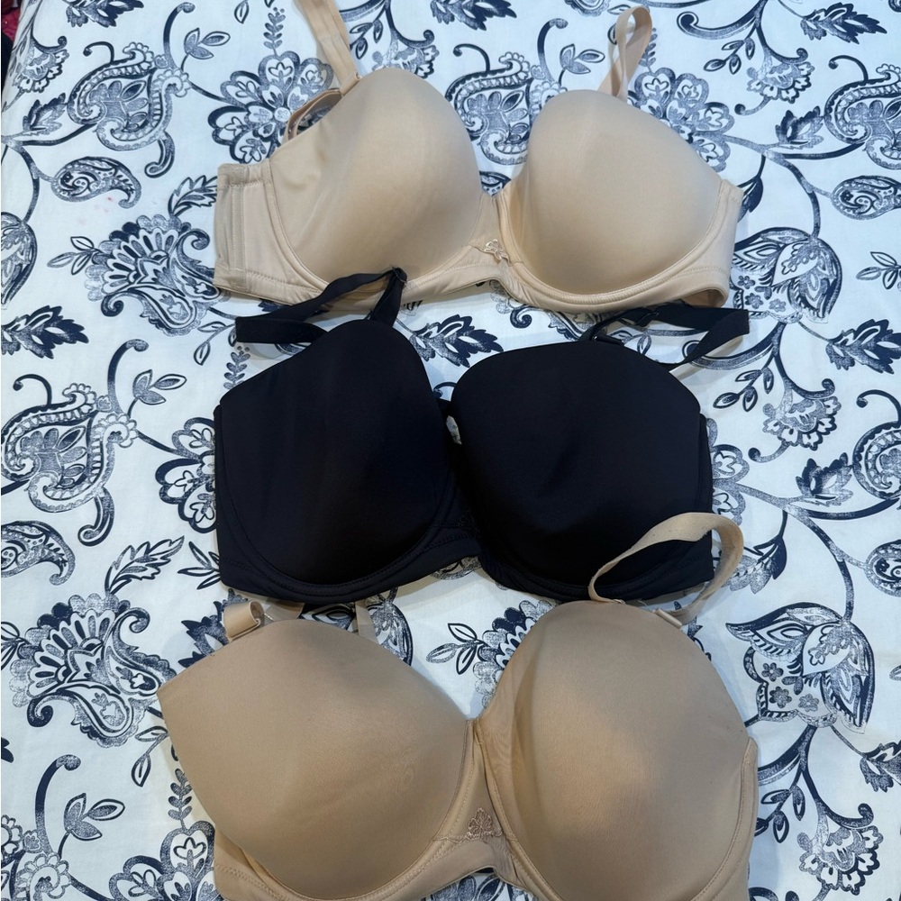 34H Lots of 3 DotVol Women Multiway Strapless Bra Full Figure Underwire Contour
